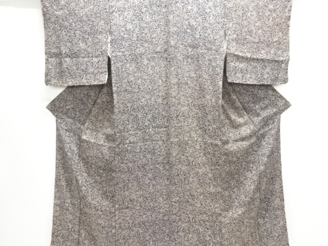 JAPANESE KIMONO / ANTIQUE KIMONO / SILK / MON KINSHA / FLORAL SARASA